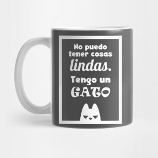 Fun cat quote in spanish Mug